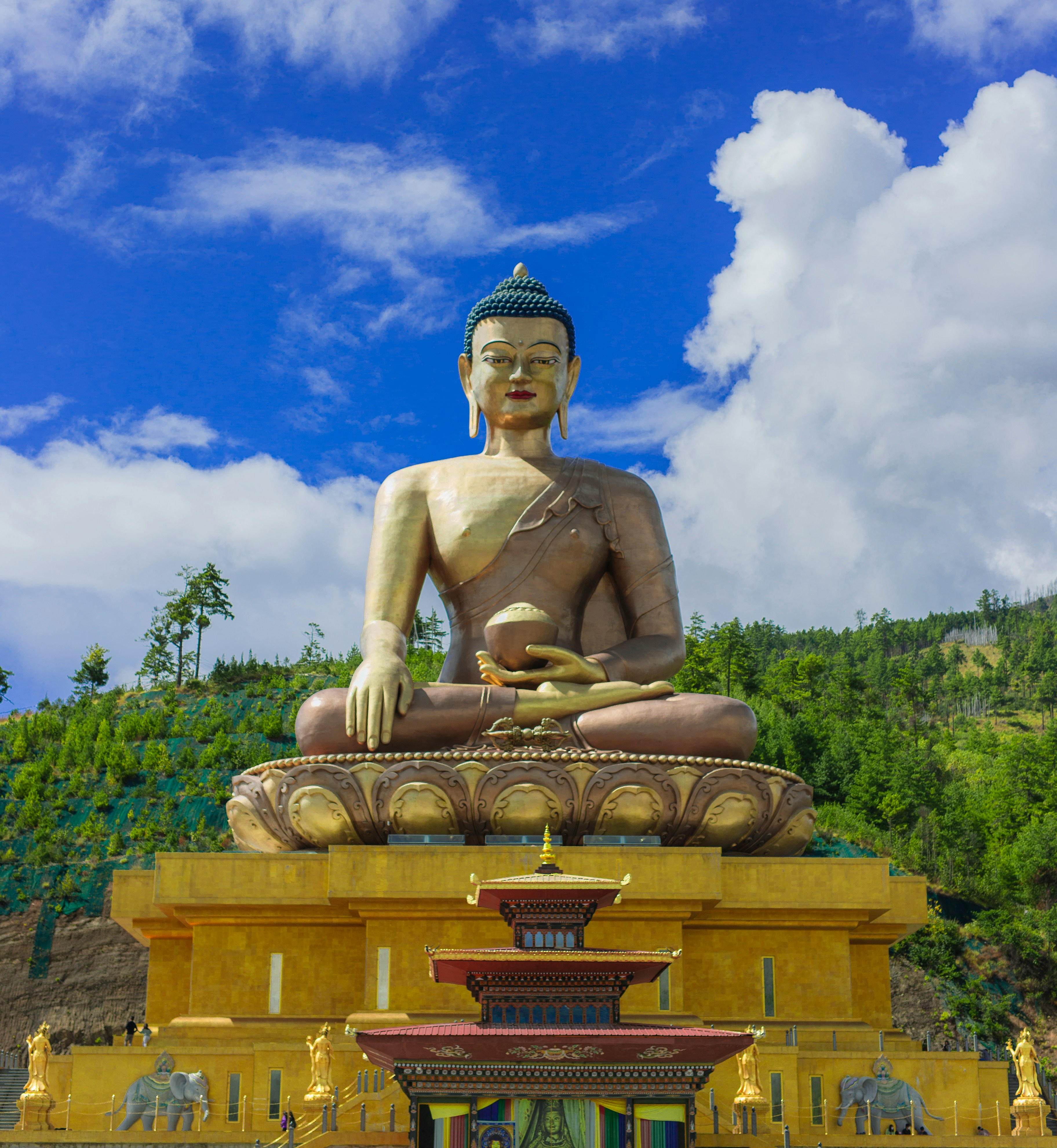 Thimphu valley and Bhutanese architecture