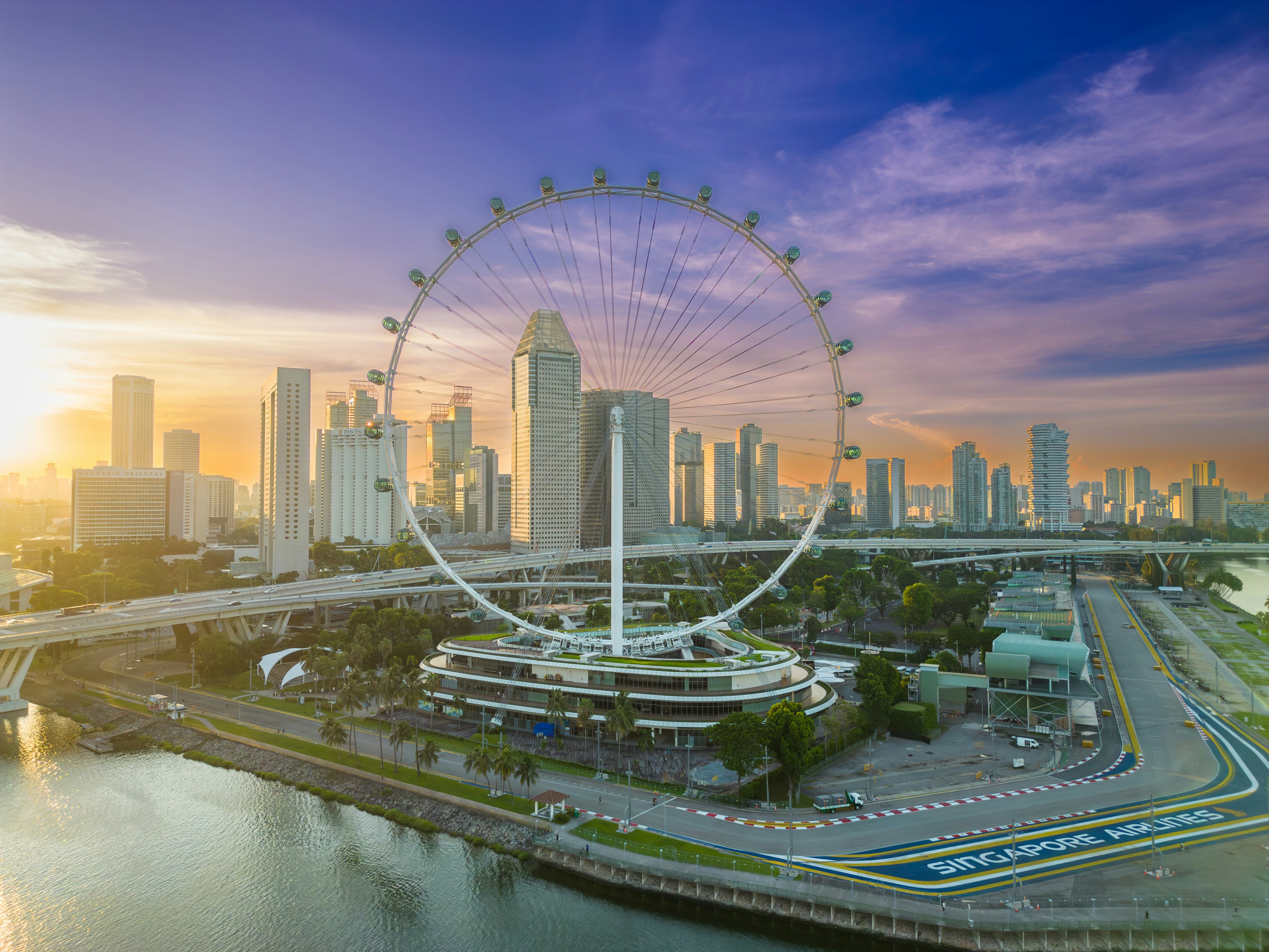 Singapore skyline and riverfront