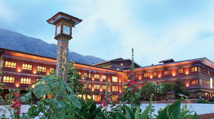 Thimphu valley and Bhutanese architecture