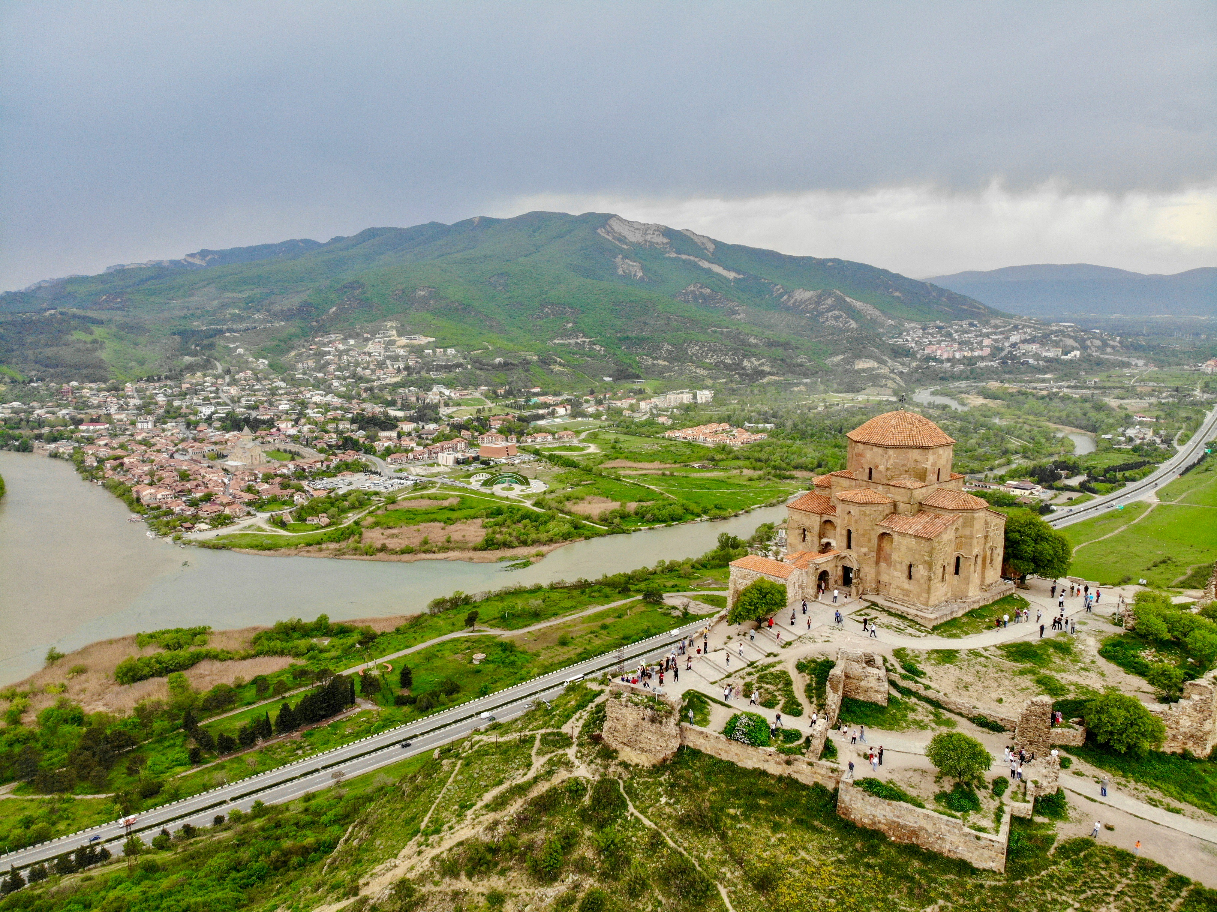 Jvari Monastery overlooking the river confluence near Mtskheta