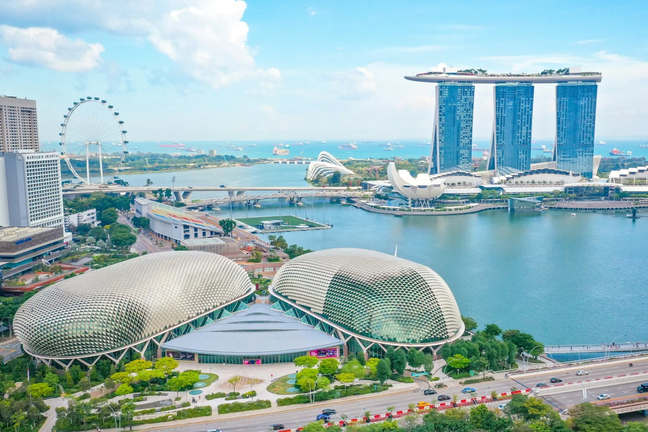 Singapore garden and city views