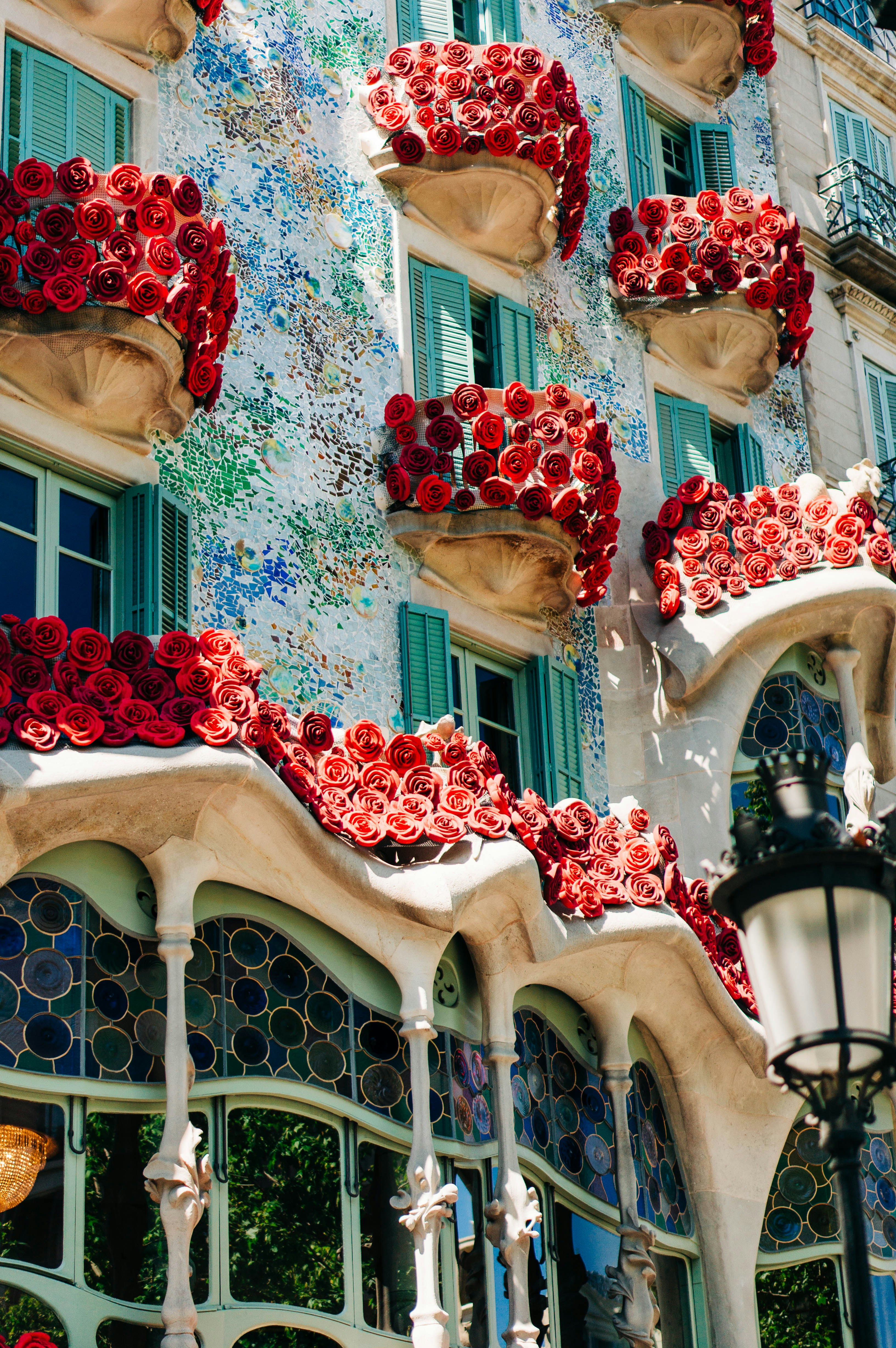Casa Batlló’s sculptural façade and balconies in Barcelona.