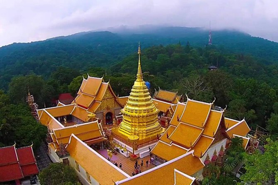 Northern Thailand temple and craft landscape