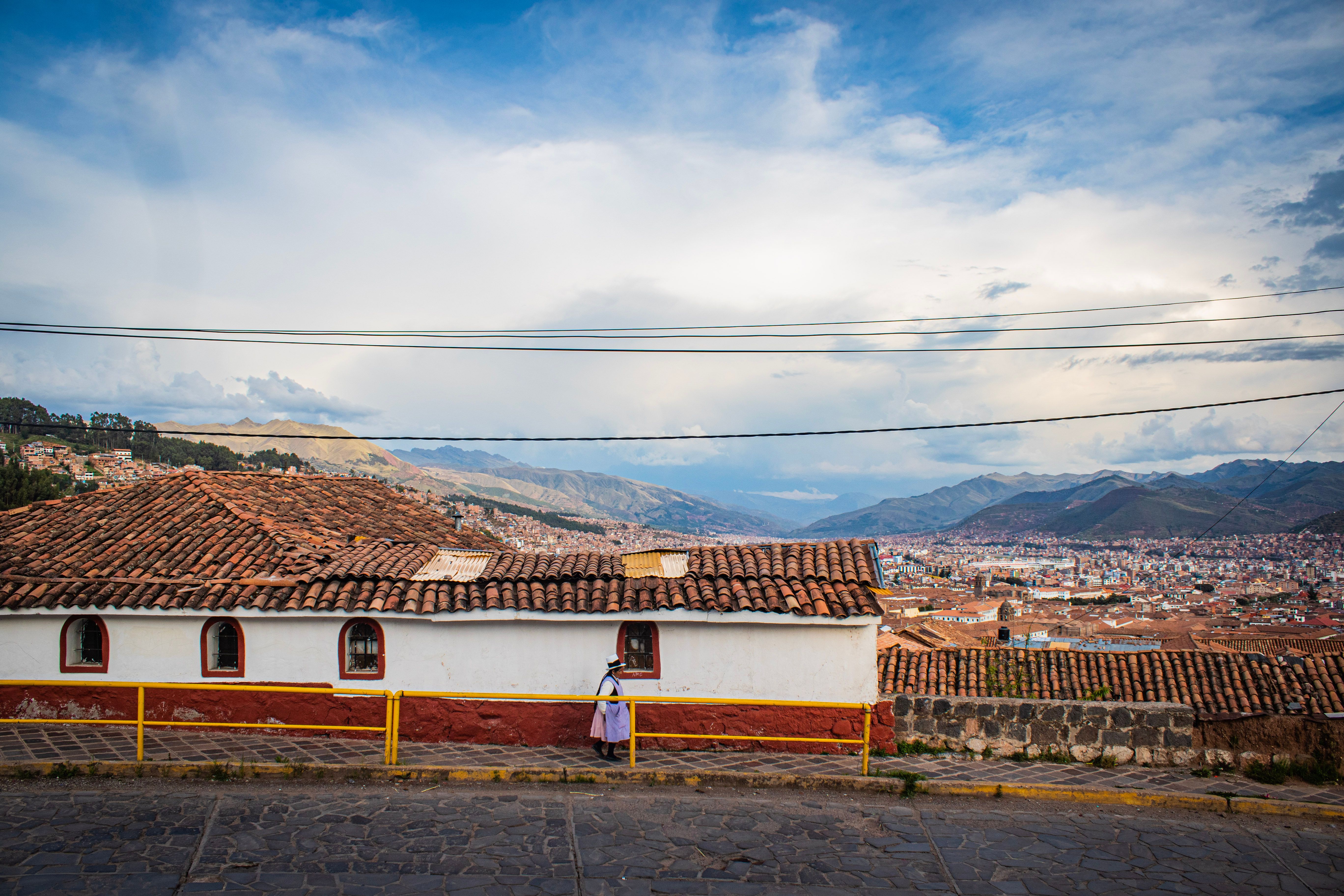 Cusco’s red-roofed historic center beneath the Andes